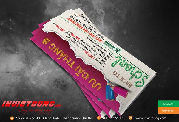 Tờ rơi trung tâm ngoại ngữ, Mẫu quảng cáo trung tâm ngoại ngữ đẹp